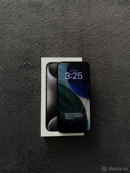 Predám iPhone 15 Pro v čiernej farbe, 128 GB