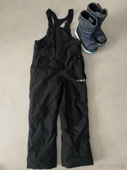 Snehule ALPINE PRO 30 a zimné nohavice Nevica 110-116cm