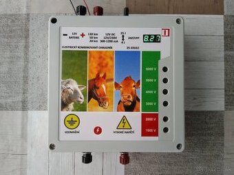 Elektrický, oplotok, ohradník, solár 12V/230V 25J - 1