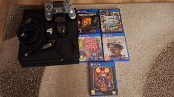 PS4 PRO, 1TB pamäť+prislusenstvo+hry