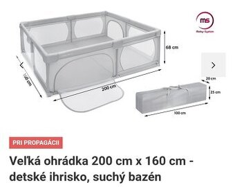 Detská ohrádka 200x160 cm