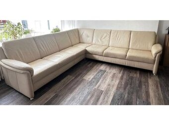 Moderní rohová kožená sedací souprava, 3151