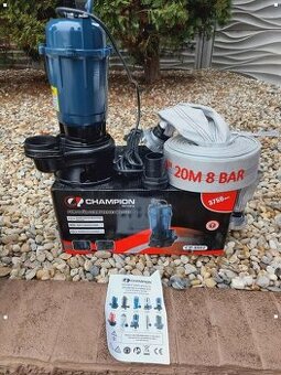 Kalové ponorné čerpadlo Chanpion s drvičom+20m hadica