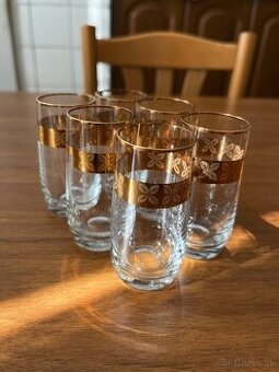 Retro likérové poháre – Spojené sklárne Lednické Rovne (cca