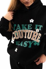 Nová Mikina TAKE IT EASY GRAPHIC OVERSIZED HOODIE veľkosť M