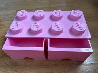 LEGO® úložný box so šuplíkmi, svetlo ružový