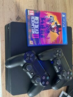 Ps4 slim 1TB + 2x ovládač