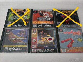 prazdne krabice + knizky na PS1 hry 10e/ks