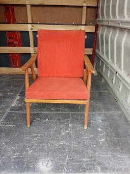 Oranžové retro kreslo