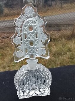 starožitný flakon sklárna polubny jizerske hory