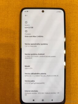Predám Xiaomi Redmi Note 11 - 8/128 bielo modrý - lesklý