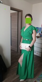 👗 Set 2 ks: Trblietavé čierne & Zelené spoločenské šaty