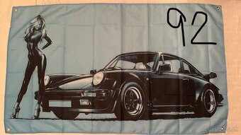 92 - Banner - vlajka PORSCHE 911 75-89 ( model 930 turbo)