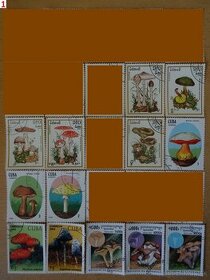 Nádherné poštové známky HUBY