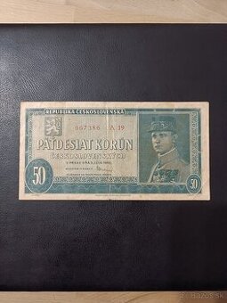 Bankovka 50kcs 1948