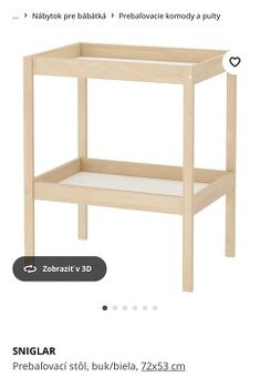 Prebalovaci pult IKEA