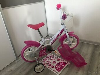 Dievčenský ružový bicykel DinoBikes ,,12”