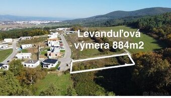 Posledné pozemky Levanduľová ul. výmera 884 m2