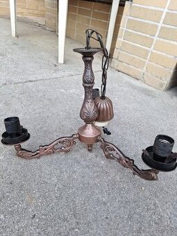 Starý medený luster