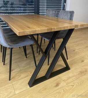 Stolové nohy, kovové v tvare Z čierne 2 ks