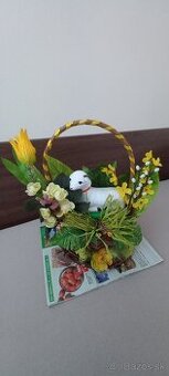 Veľkonočný košík s ovečkou