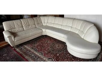 Rohová kožená sedací souprava, 3302