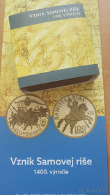 Zlatá pamätná minca 100 € 1400. výročie Samovej ríše (2023)