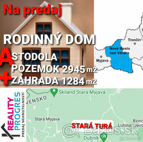 RODINNÝ DOM,STODOLA a POZEMKY 4229 m2 KOPANICE - STARÁ TURÁ