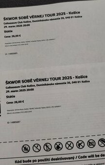 Lístky na koncert Škwor