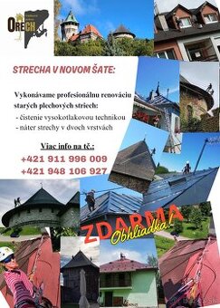 NÁTERY STRIECH/Natieranie/Pílenie stromov