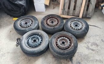 Plechové disky + zimné pneu 5x