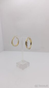Zlaté náušnice dvojfarebné kruhy
