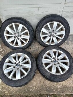 ❄️zimná 4ks alu disky orig. Vw 5x112 r16 pneu 205/55 r16 6mm