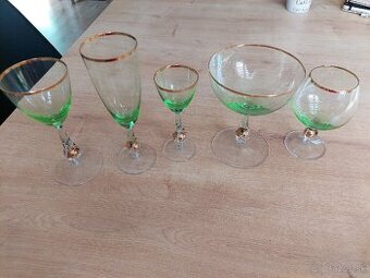 Retro poháre Zlatá Zuzana – Zlatno, ČSSR, 28 ks