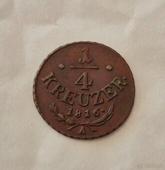 1/4 Grajciar 1816 A, František I.