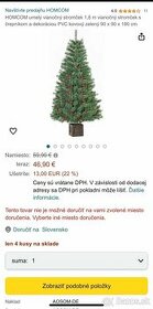 Vianočný umelý stromček s črepníkom 1,8m