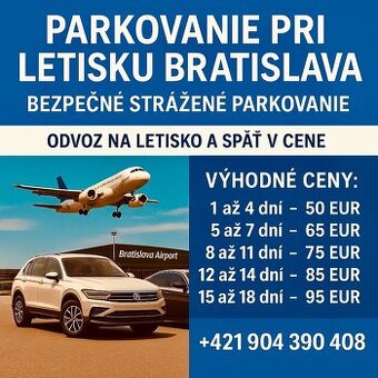 Parkovanie pri letisku - Bratislava