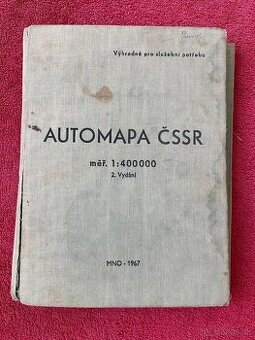 Vojenská mapa MNO 1967 "Výhradne pro služební potřebu" a o