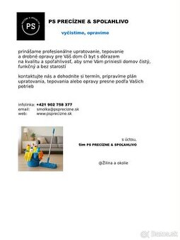 Tepovanie,upratovanie