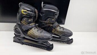 OXELO Pánske korčule na ľad FIT520 ČIERNA 45