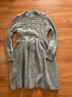 ♥ Sivé pletené šaty ♥ - 1