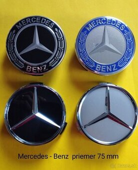 75mm Mercedes stredové krytky