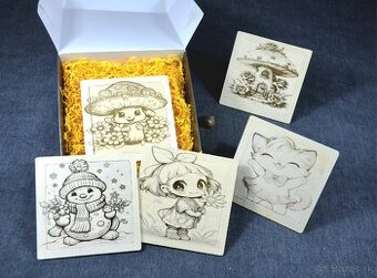 Detské drevené puzzle – rozprávkové motívy