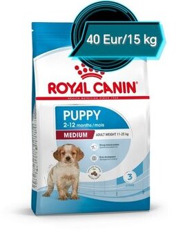 Granulky pre šteniatka Royal Canin Medium Puppy 15 kg