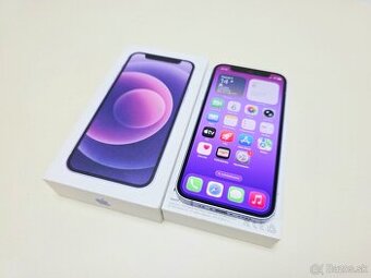 APPLE IPHONE 12 mini 64GB ,PURPLE ,ZDRAVIE BATERKY 100%