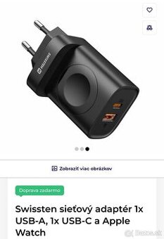 Swissten sieťová nabíjačka Apple WATCH