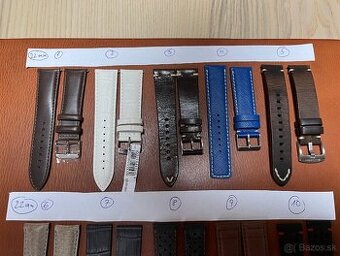 Nove kvalitne kozene remienky na hodinky rozmer 22mm