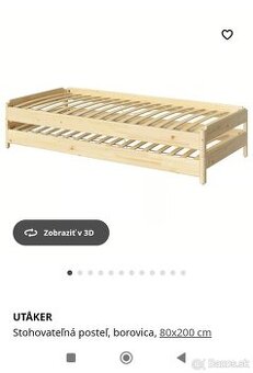Stohovateľná posteľ UTÅKER