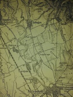 Stará mapa Humenné a okolie-1904.