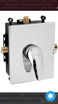 Podomietková batéria s boxom s 1 vývodom